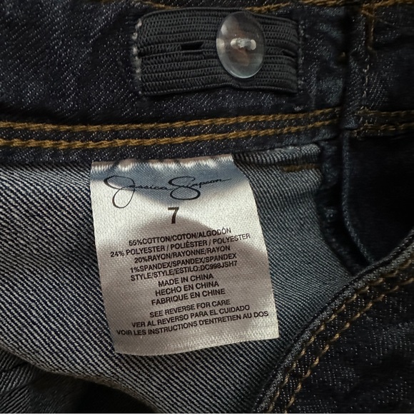 Jessica Simpson Dark Blue Olivia Wide Leg Jeans Girl’s Size 7 - Picture 8 of 8